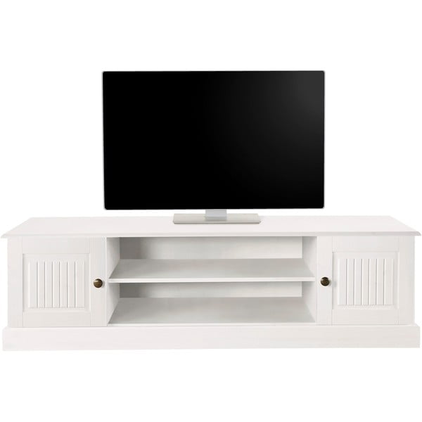 Biała szafka pod TV z litego drewna sosnowego 45x40 cm Mille – Støraa