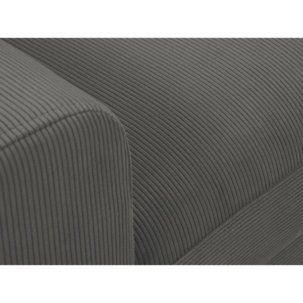 Ciemnoszary sztruksowy rozkładany narożnik Micadoni Home Moghan, prawostronny-image-1