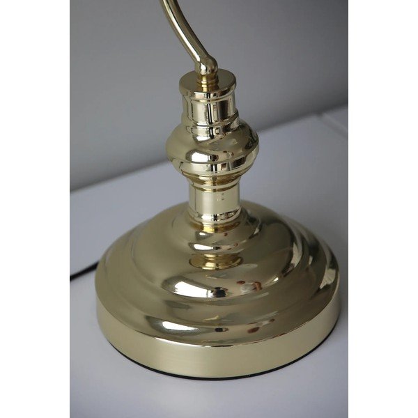 Lampa stołowa w kolorze mosiądzu ze szklanym kloszem (wysokość 42 cm) Bankers – Markslöjd-image-2