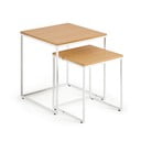 Stoliki w dekorze dębu zestaw 2 szt. 45x45 cm Yoana – Kave Home