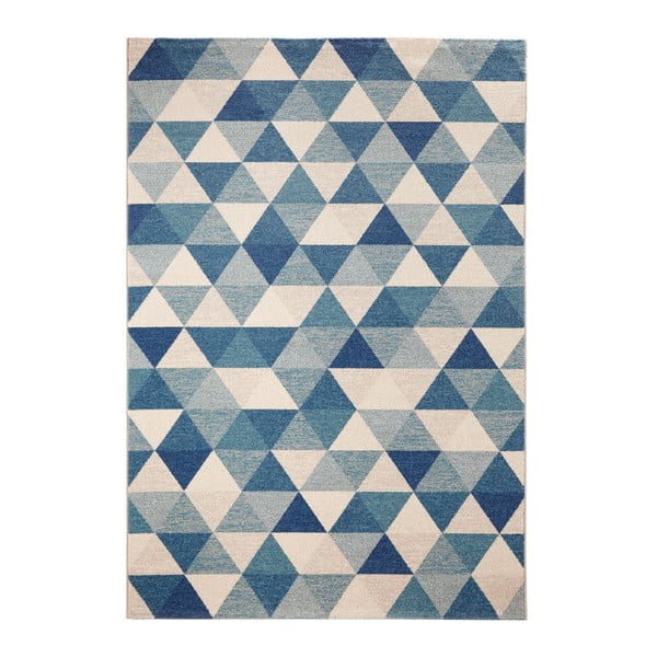 Dywan Schöngeist & Petersen Diamond Triangle Blue, 80 x 150 cm