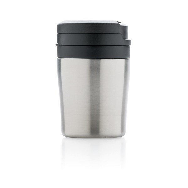 Kubek termiczny z uchem w srebrnym kolorze XD Design Coffee to Go, 160 ml-image-2