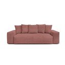 Jasnoróżowa sztruksowa sofa 280 cm Voltaire – Bobochic Paris