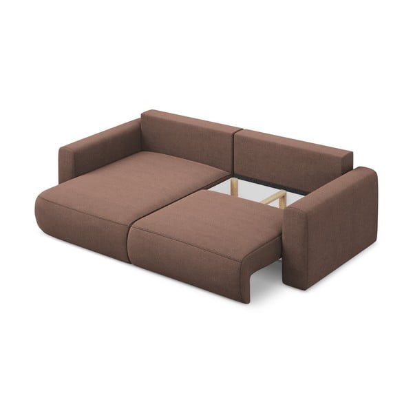 Różowy rozkładany/ze schowkiem narożnik (lewostronny/z szezlongiem) Kapua – Makamii-image-3