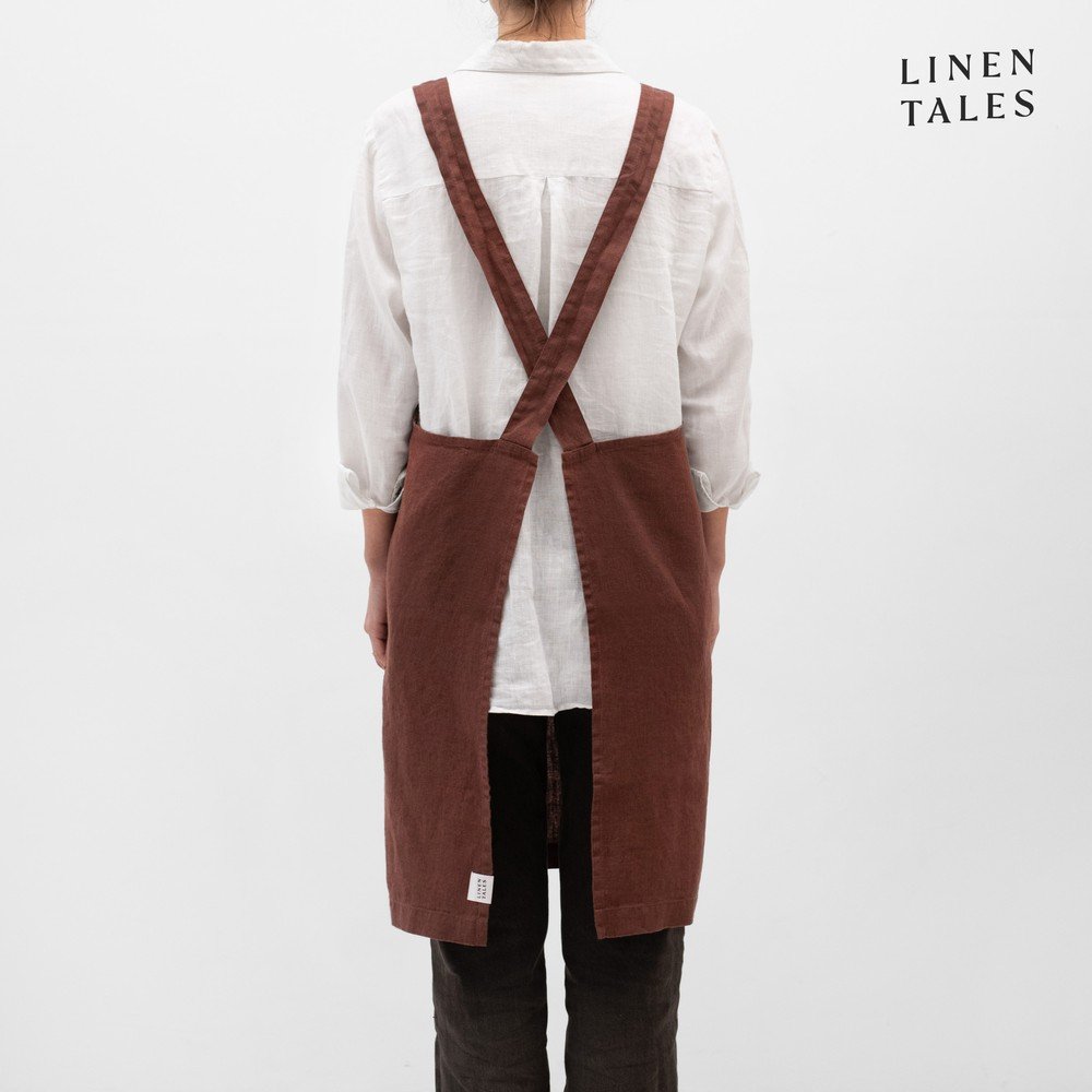 Lniany fartuch Chocolate – Linen Tales (zdjęcie 2)