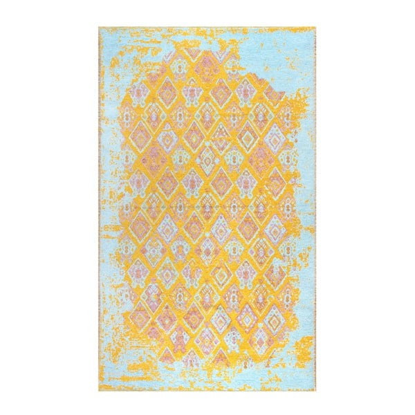 Żółto-niebieski dywan dwustronny Vitaus Nunna, 125x180 cm