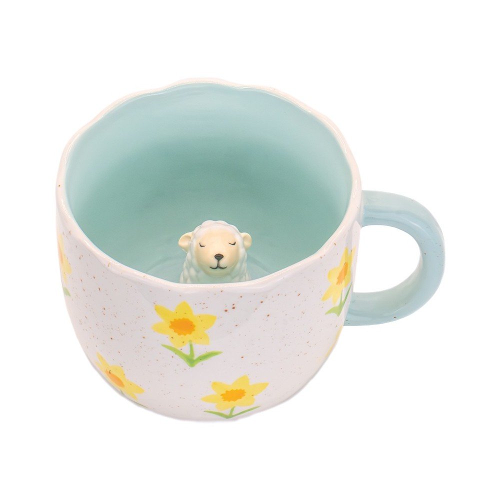 Niebiesko-kremowy porcelanowy kubek 350 ml Surprise Sheep – Sass & Belle (zdjęcie 5)
