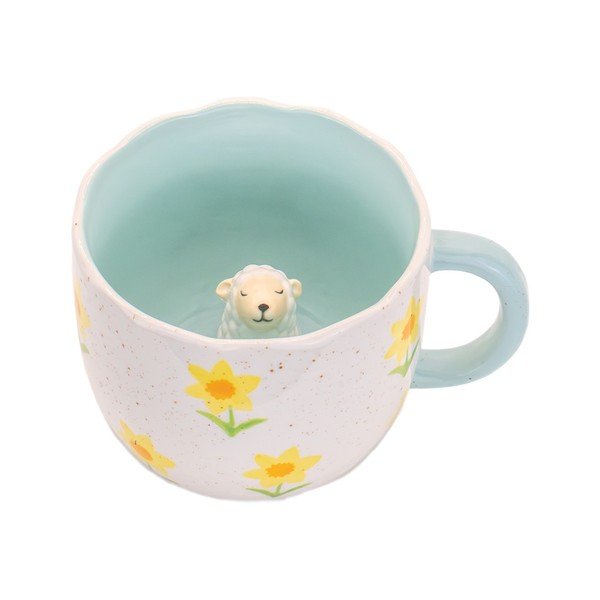 Niebiesko-kremowy porcelanowy kubek 350 ml Surprise Sheep – Sass & Belle-image-4