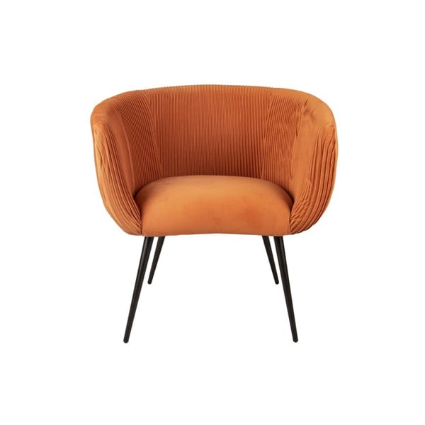 Pomarańczowe krzesło z aksamitnym obiciem Majestic – Leitmotiv