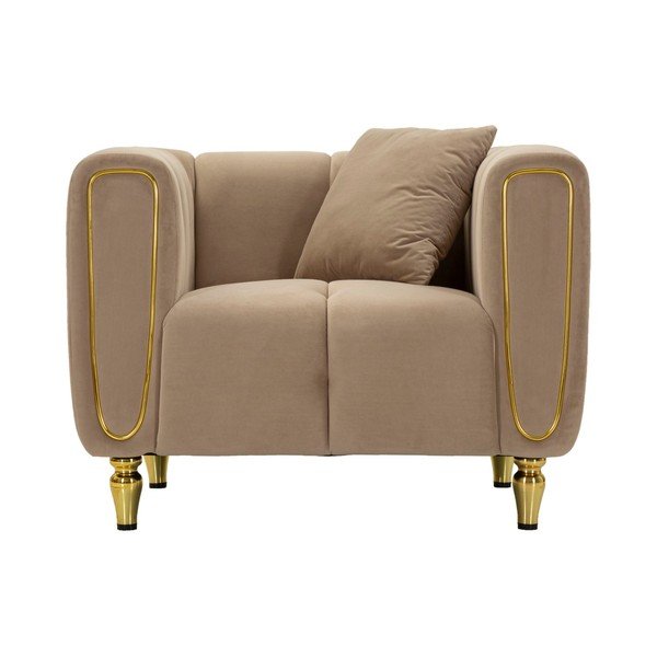 Szarobrązowy aksamitny fotel Alma – Mauro Ferretti-image-2