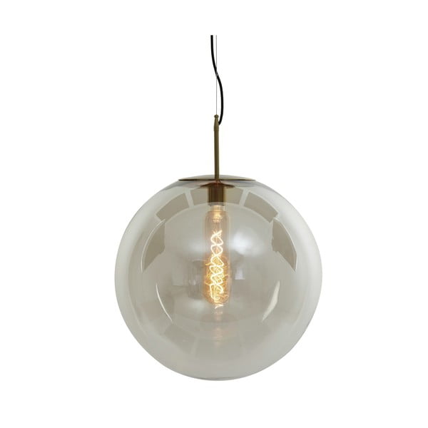 Lampa wisząca w kolorze brązu ze szklanym kloszem ø 48 cm Medina – Light & Living-image-2