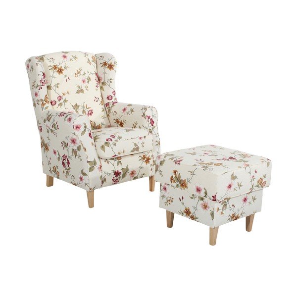 Kremowobiały podnóżek w kwiaty Max Winzer Lorris-image-2