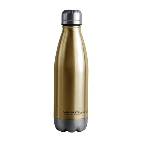 Butelka termiczna w złotej barwie Asobu Central Park, 500 ml