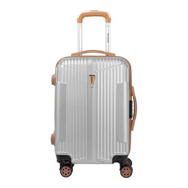 Biała walizka podręczna na kółkach Murano Sympathy