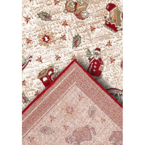Czerwony dywan z mieszanki bawełny ze świątecznym motywem 50x80 cm Toy's Delight Red Christmas – Villeroy&Boch-image-4