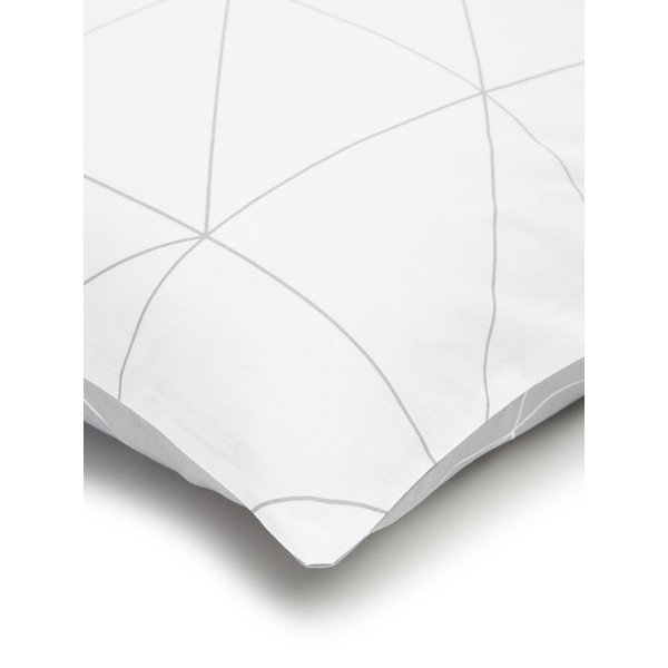 Biało-szara bawełniana pościel jednoosobowa by46 Marla, 155x220 cm-image-4