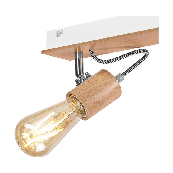 Biało-brązowa lampa sufitowa bez klosza Gustavo – LAMKUR-image-3