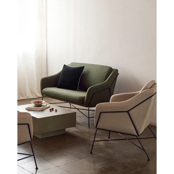 Zielona sofa 128 cm Brida – Kave Home-image-1