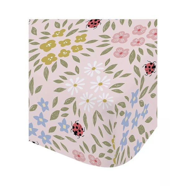 Prześcieradło dziecięce jednoosobowe z gumką 90x190 cm Garden Animals – RHS-image-2