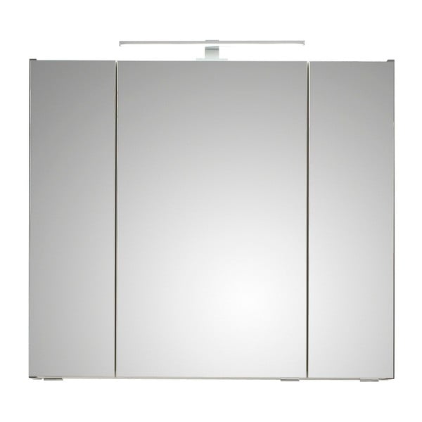 Szara wisząca szafka łazienkowa z lustrem 80x70 cm Set 357 – Pelipal