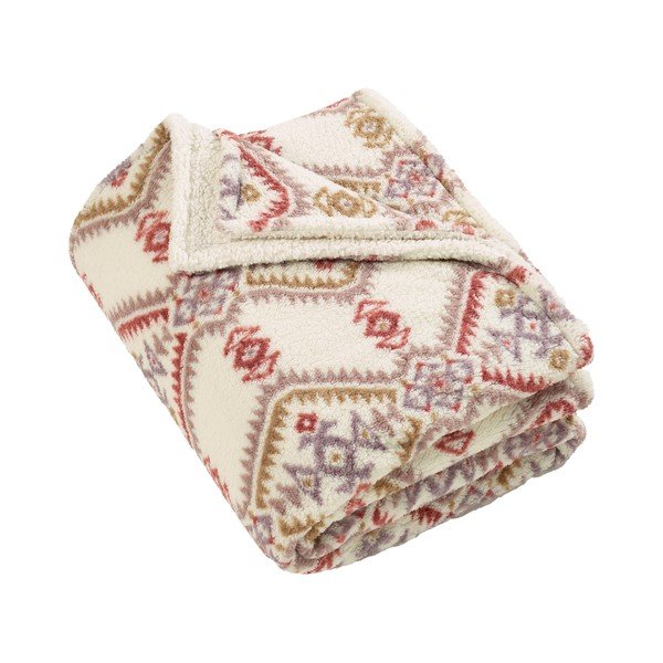 Koc w naturalnym kolorze 240x200 cm Navajo Fleece – Catherine Lansfield