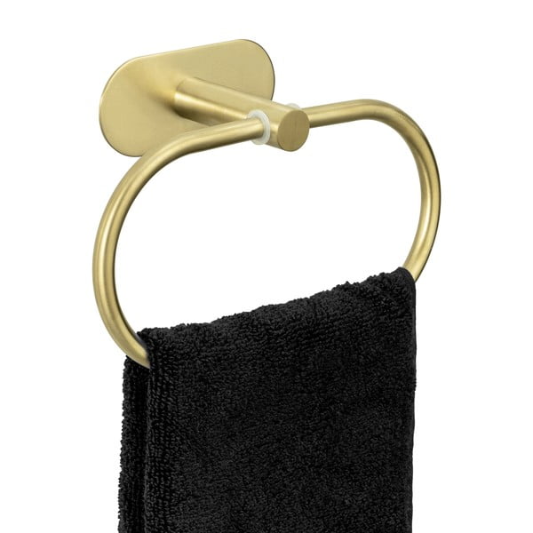 Samoprzylepny wieszak na ręczniki ze stali nierdzewnej Orea Gold – Wenko-image-3
