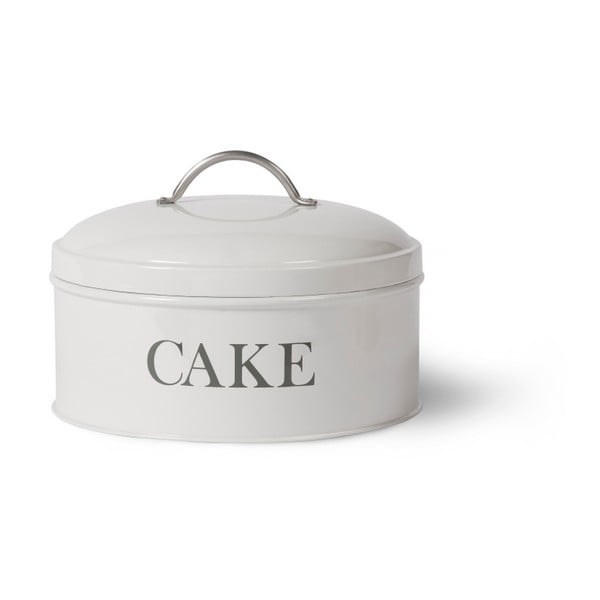 Biały pojemnik na tort Garden Trading Round Cake Tin In Chalk