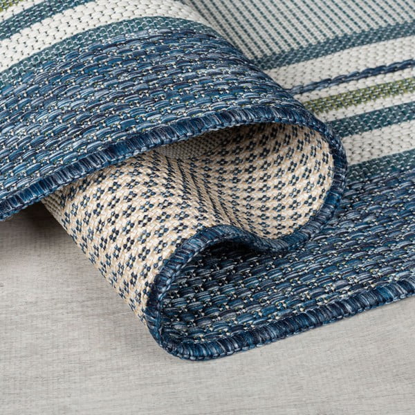 Zielononiebieski dywan odpowiedni na zewnątrz 200x290 cm Roma Stripe – Flair Rugs-image-2