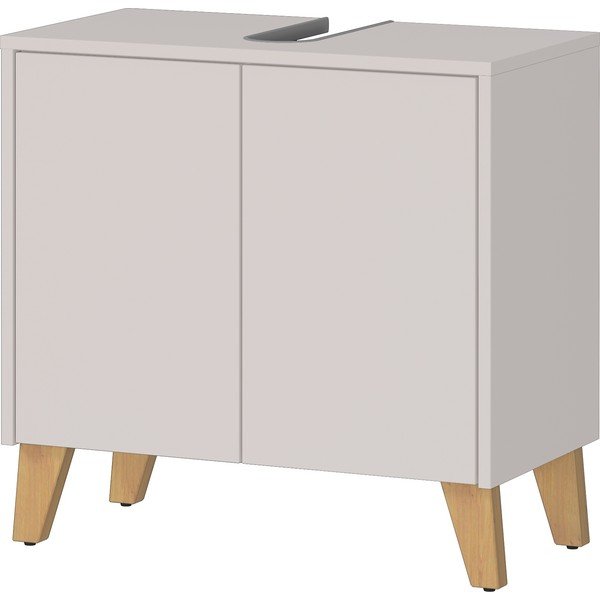 Kremowa szafka pod umywalkę z matowym wykończeniem 60x59 cm Arnea – Germania