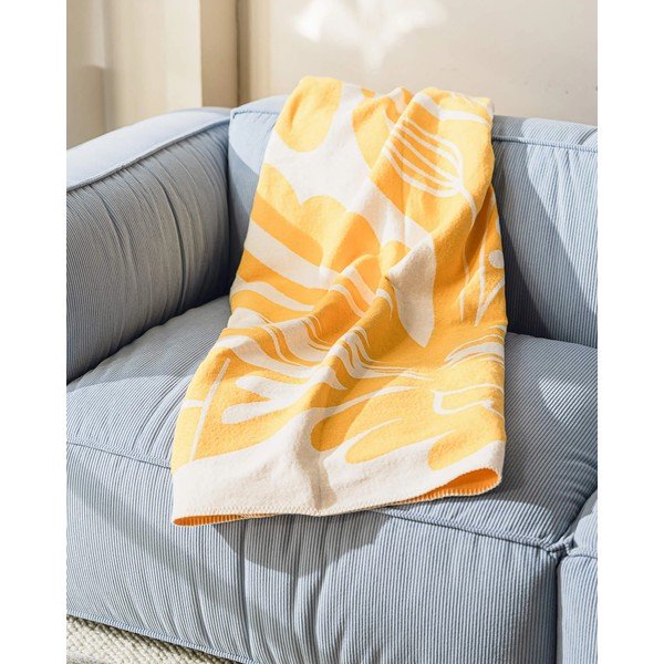 Żółty koc 165x200 cm Lino – noo.ma-image-2