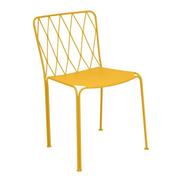 Żółte krzesło ogrodowe Fermob Kintbury