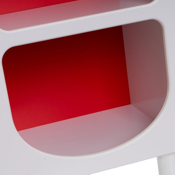 Czerwono-biały regał 76x70 cm – Casa Selección-image-2