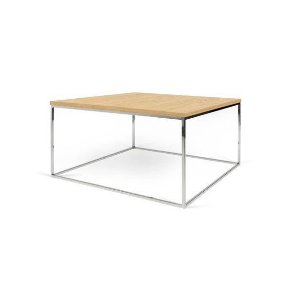 Stolik z chromowanymi nogami TemaHome Gleam, 75x75 cm-image-1