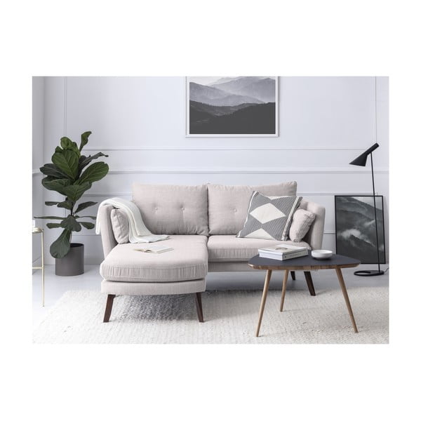 Kremowa sofa 3-osobowa Mazzini Sofas Elena, z szezlongiem po lewej stronie-image-3