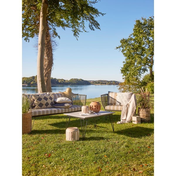 Beżowy tapicerowany fotel ogrodowy Mundo – Bloomingville-image-3