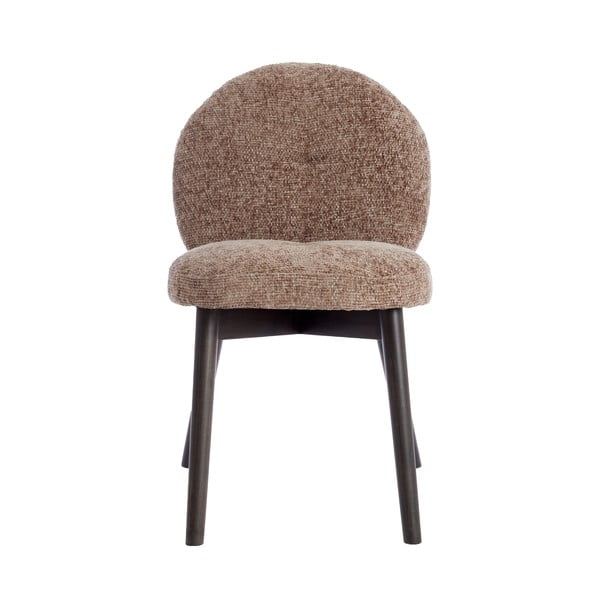 Brązowe tapicerowane fotele jadalniane zestaw 2 szt. Sinosa – Light & Living-image-1