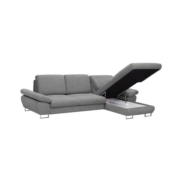 Jasnoszary rozkładany narożnik prawostronny Windsor & Co Sofas Pi-image-3