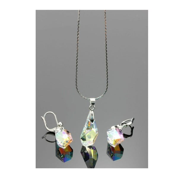 Komplet naszyjnika i kolczyków z kryształami Swarovskiego Yasmine Simplicity-image-2