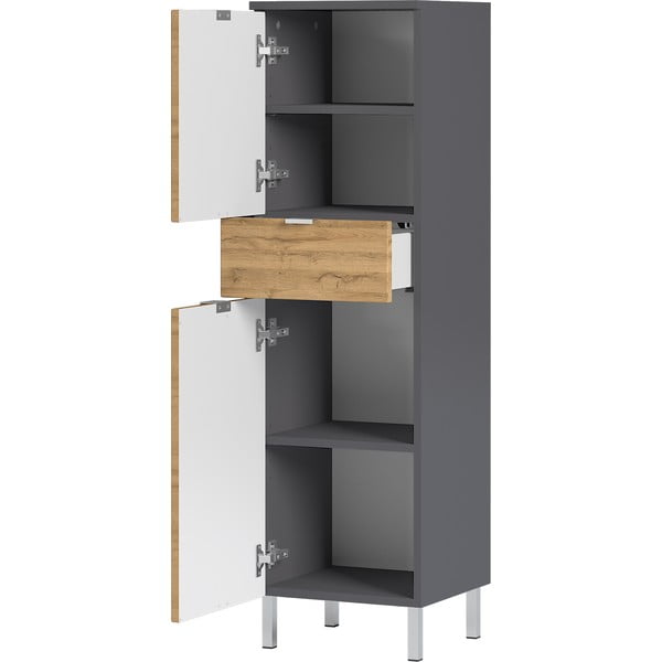 Szafka z dekorem dębu Germania Mauresa, wys. 120 cm-image-2