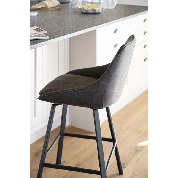 Szare hokery zestaw 2 szt. (wysokość siedziska 65 cm) Alison – Rowico-image-2