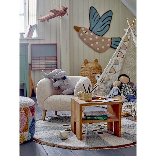 Biały fotel dziecięcy z materiału bouclé Cade – Bloomingville Mini-image-4