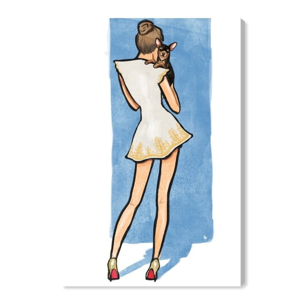 Obraz Oliver Gal Cal White Dress Bestie, 25x38 cm