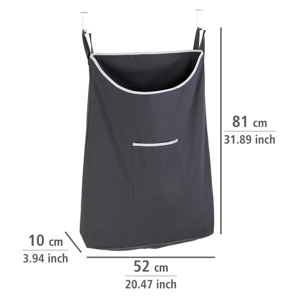 Szary wiszący kosz na pranie Wenko Door Laundry, 65 l (zdjęcie 7)