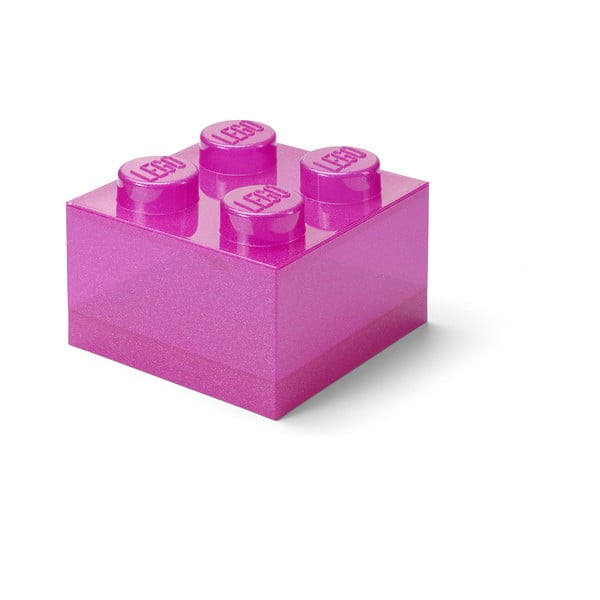 Różowy plastikowy pojemnik dziecięcy 25x25x18 cm – LEGO®-image-4