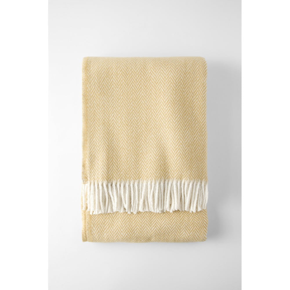 Szarobrązowy pled z domieszką bawełny Euromant Skyline, 140x180 cm