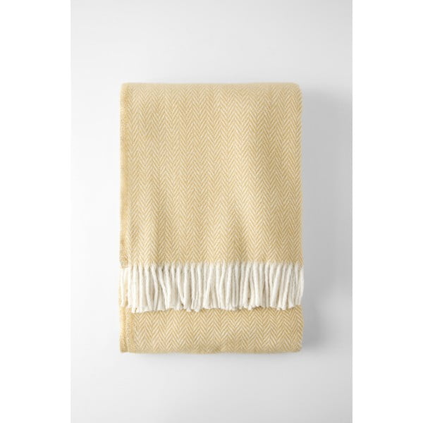 Szarobrązowy pled z domieszką bawełny Euromant Skyline, 140x180 cm