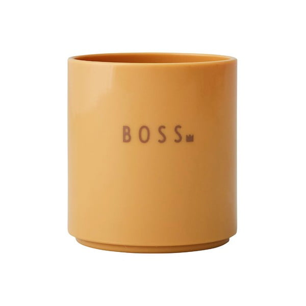 Musztardowy kubek dla dzieci Design Letters Mini Boss