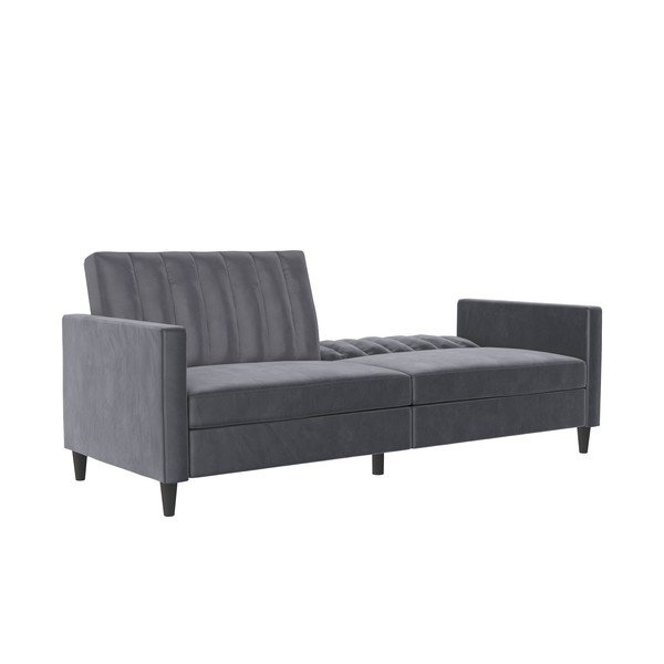 Szara aksamitna sofa 207 cm Celine – Støraa-image-4