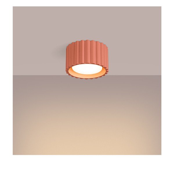Brzoskwiniowa metalowa lampa punktowa ø 10 cm Zora – Sollux-image-4