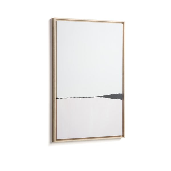 Biały obraz w ramie Kave Home Abstract, 60x90 cm